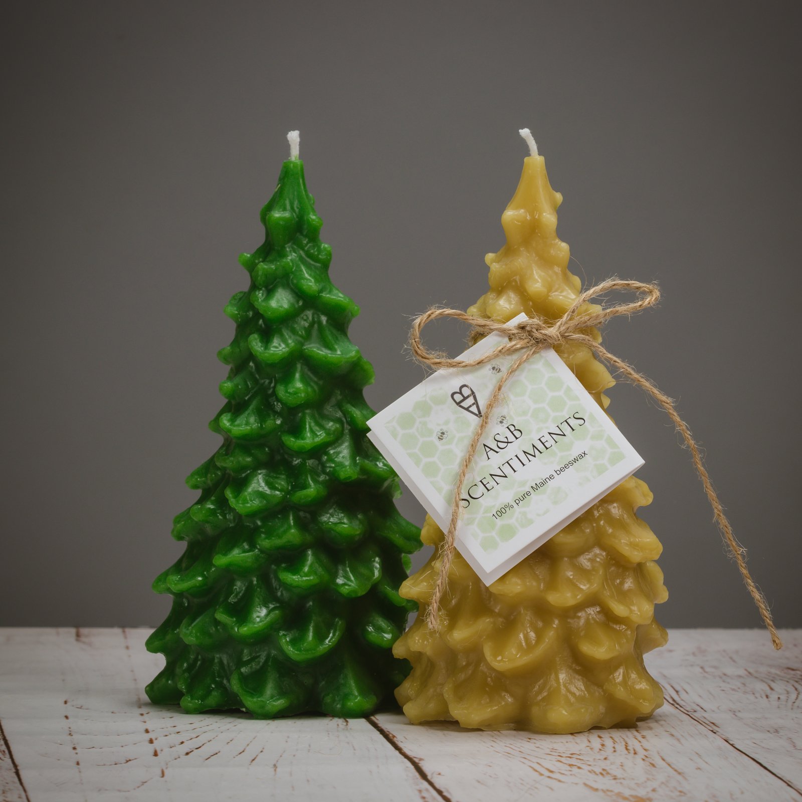Pure Beeswax Large Christmas Tree Candle
